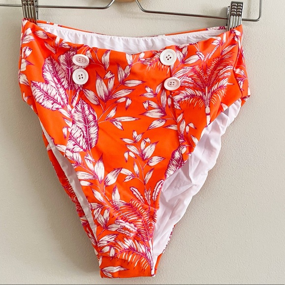 ANTHROPOLOGIE Maeve Palms High-Waisted Bikini Bottoms - Picture 5 of 5